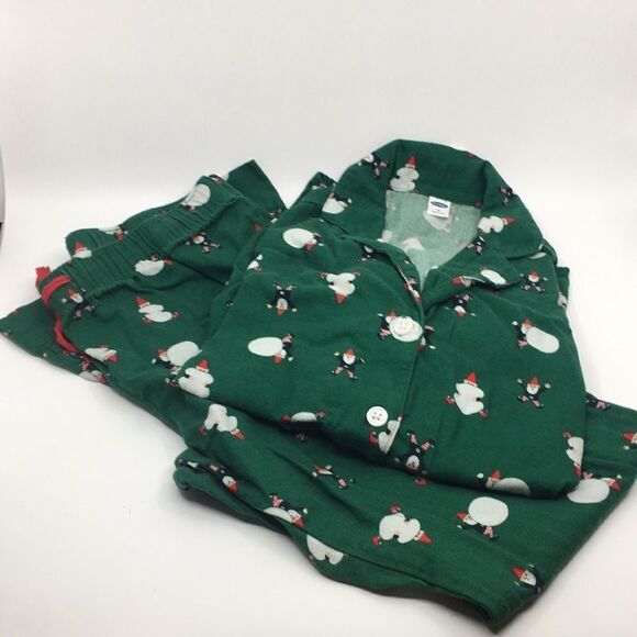 Old Navy Flannel Elf Gnome Print Pajama Set size small - Picture 1 of 16